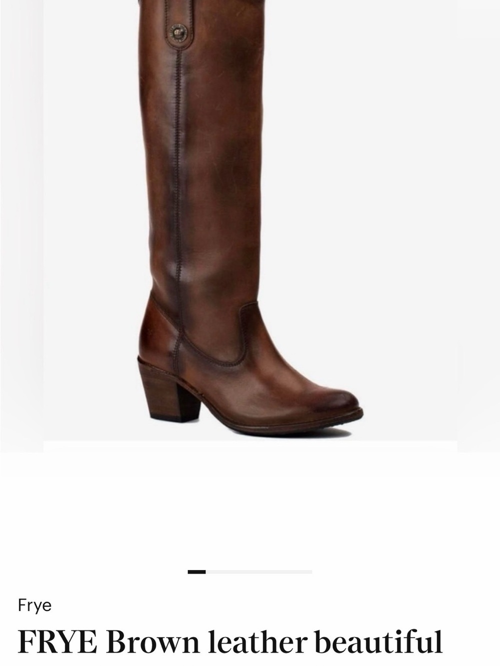 Frye Jackie Button Tall Boots Brown US 9 M